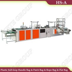 HS-A Model Full Automatic Soft-loop handle bag making machine