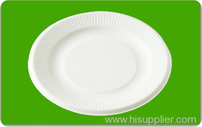 Compostable sugarcane pulp round plate