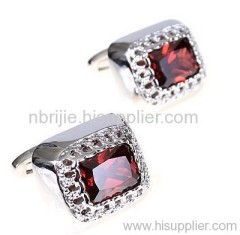 2011 Fashion Red Crystal Cufflinks