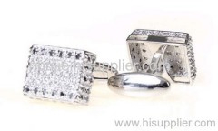 Fashion White Crystal Cufflinks