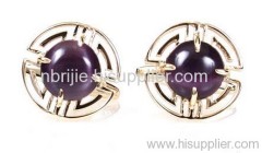 Purple Crystal Cufflinks