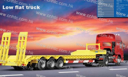 Low flatbed semi-trailer