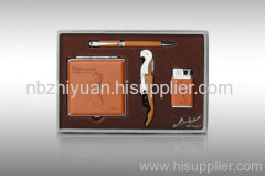 Brown Cigarete Case Set