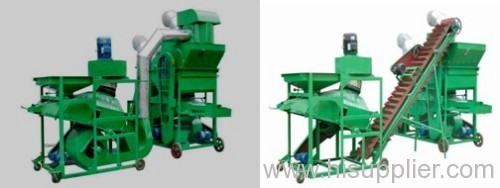 Peanut cleaning and shelling machine