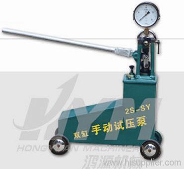 Duplex manual hydraulic test pump