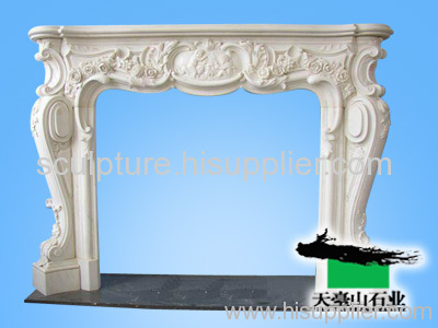 White Marble Fireplace