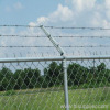 Barbed chain link fence