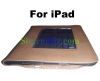 ipad backup battery solar charger, 4400mah, 5v/2a usb output, leather case