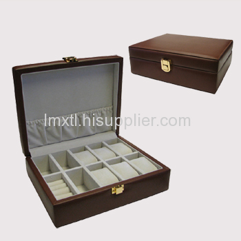Leather Watch and ring box/ men'swatch display case
