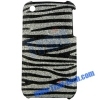 Silver Zebra Shiny Powder Hard Case Back Cover