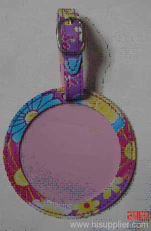 lovely round pu Luggage Tag