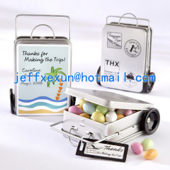 mini suitcase favor tins candy tin box sweet tin box