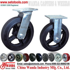 Medium heavy duty casters - Rubber on iron casters - Industrial casters