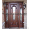 wooden glass door