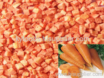 Dehydrated carrot cubes
