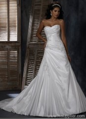 GEORGE BRIDE Slight Sweetheart Taffeta Chapel Train Wedding Dress