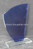 blue glass trophy