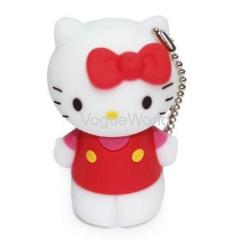 Hello Kitty Cartoon Rubber USB Flash Stick