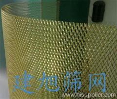 gold-anodized shining aluminium expanded mesh