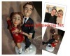 polymer clay - funny wedding cake toppers