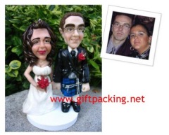 polymer clay - funny wedding cake toppers