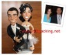 polymer clay - funny wedding cake toppers
