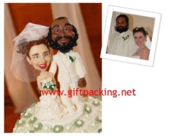 polymer clay - funny wedding cake toppers