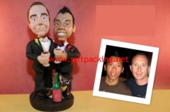 polymer clay - funny wedding cake toppers