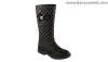 Children's Black Stitch PU Boots