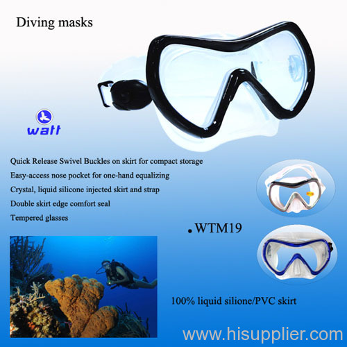 PVC diving mask,2 lens mask,diving glasses,Swimming goggles
