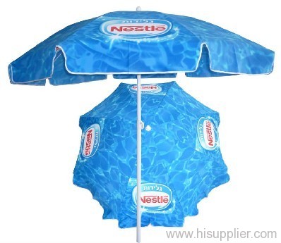 180cm advertising beach umbrella with 160g polyester