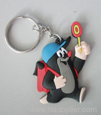 3D soft PVC school boy keychain