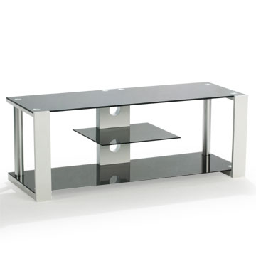 Wooden and Tempered Glass TV Stand