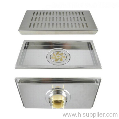 Stainless steel grate drain