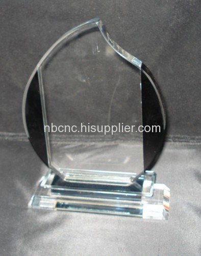 white glass trophy