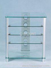 Clear Glass AV Stand