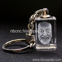 Portrait crystal keychain