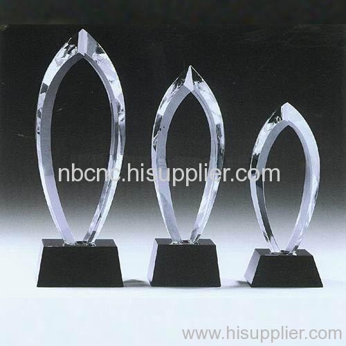 oval crystal trophy