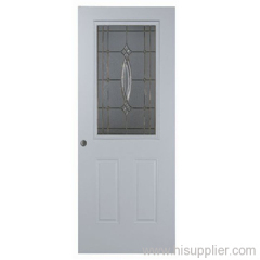 2 panel steel glass door