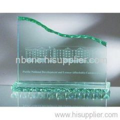 jade glass trophy