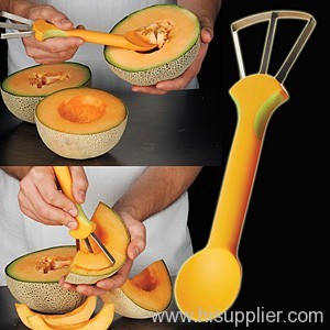Melon seeder and slicer