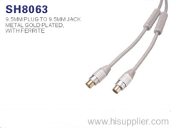 AV Cable-9.5mm Plug to 9.5mm Jack