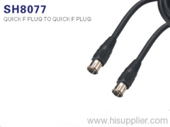 AV Cable-Quick F Plug to Quick F Plug