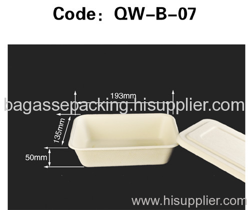 850ml lunch box with separate lid disposable food container eco friendly tableware