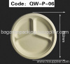 10''3-comp round plate biodegradable dinnerware disposable tableware eco friendly food packaging