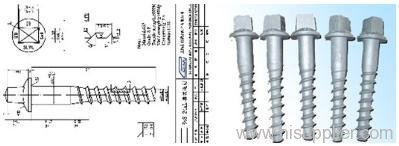 screw spike, rail sleeper screw