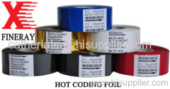 Black FC3-25mm*100m Hot Coding Foil for print date and batch number on plastic bags