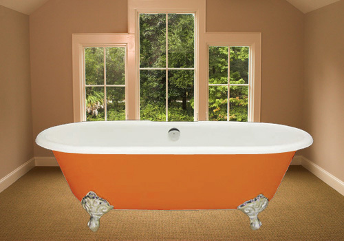 The tradional dual vintage tub & bath