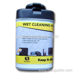 non-woven spunlace LCD wet cleaning wipe