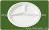 Disposable Biodegradable 3 Compartment Bagasse Plate